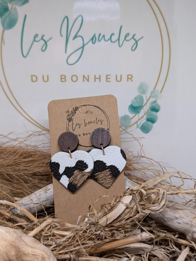 Mini coeur mc041 peau léopard  luxe