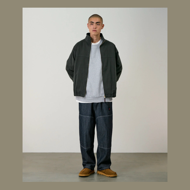 Gramicci Japanese Chambray Double Knee Pants Navy