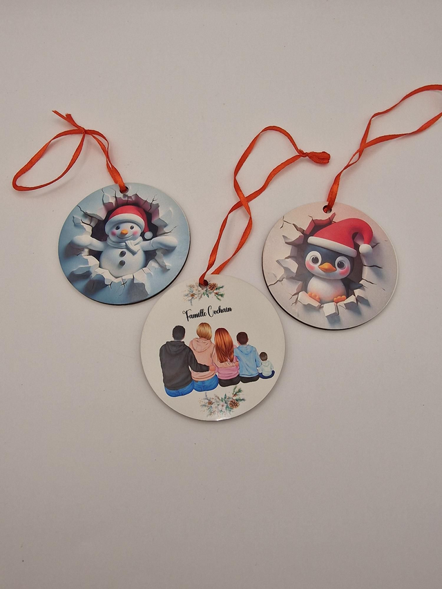 Boules de Noël sublimées LED