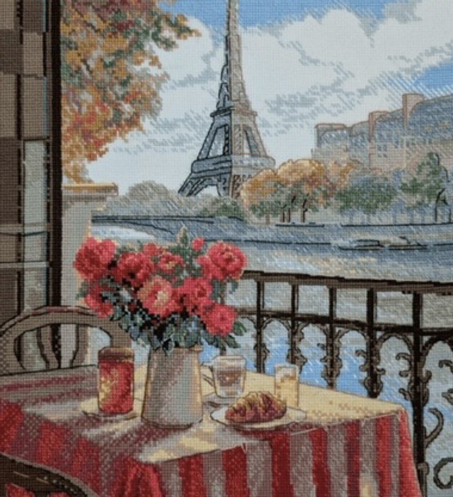 Sunny Paris Counted Cross Stitch Kit By Aine