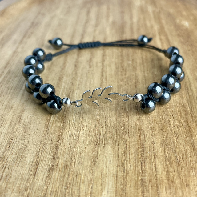 Bracelet croisé - Hématite 