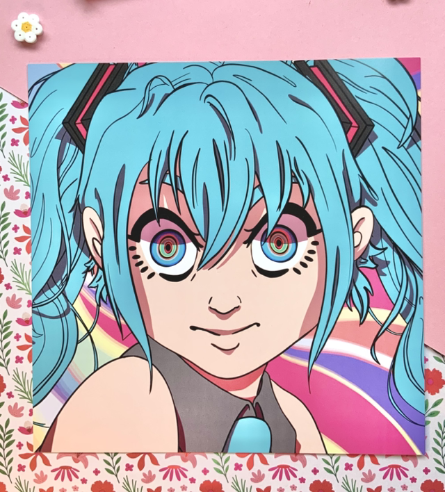 Intense Miku - Print 20x20cm