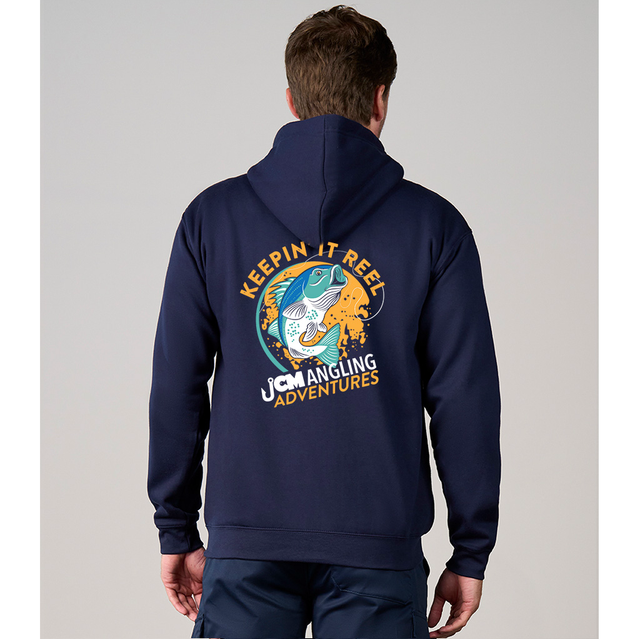 JCM Angling Adventures Navy Hoodie