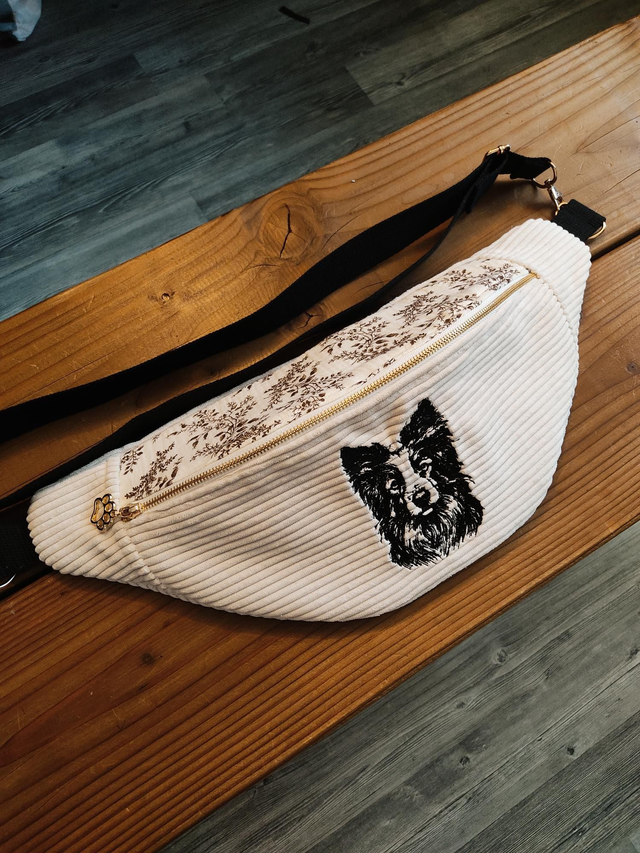 Sac banane border collie 