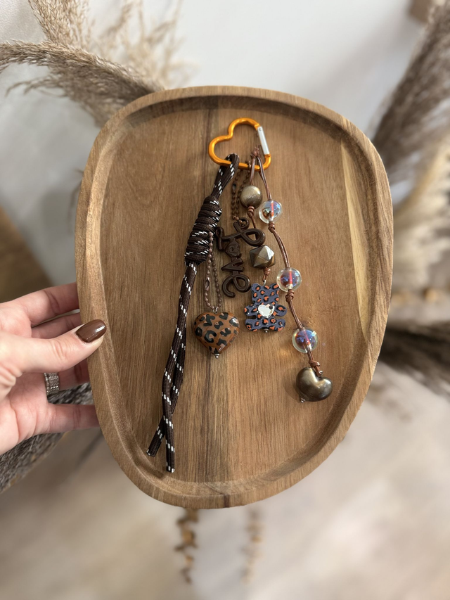 Porte-Clé Bijou de sac Love Léopard