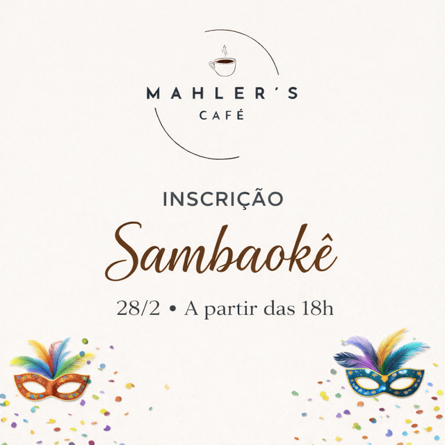 nscrição Sambaokê – 28/2