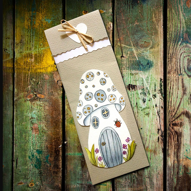 Marque-page aquarelle "Champignon"