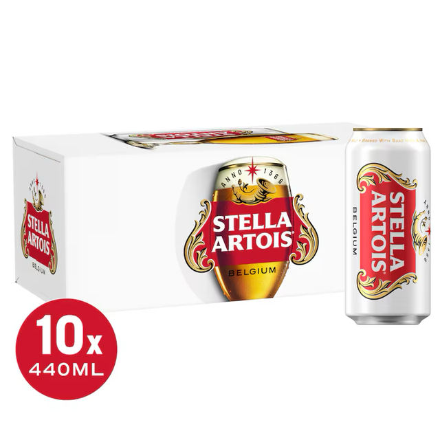 Stella Artois Belgium Premium Lager Beer 10 x 440ml 4.6% Vol