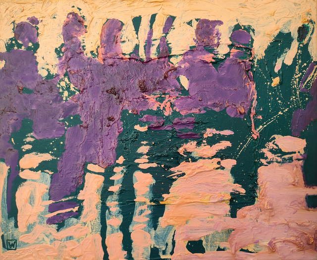 Pejzaż, 38x46 olej płótno