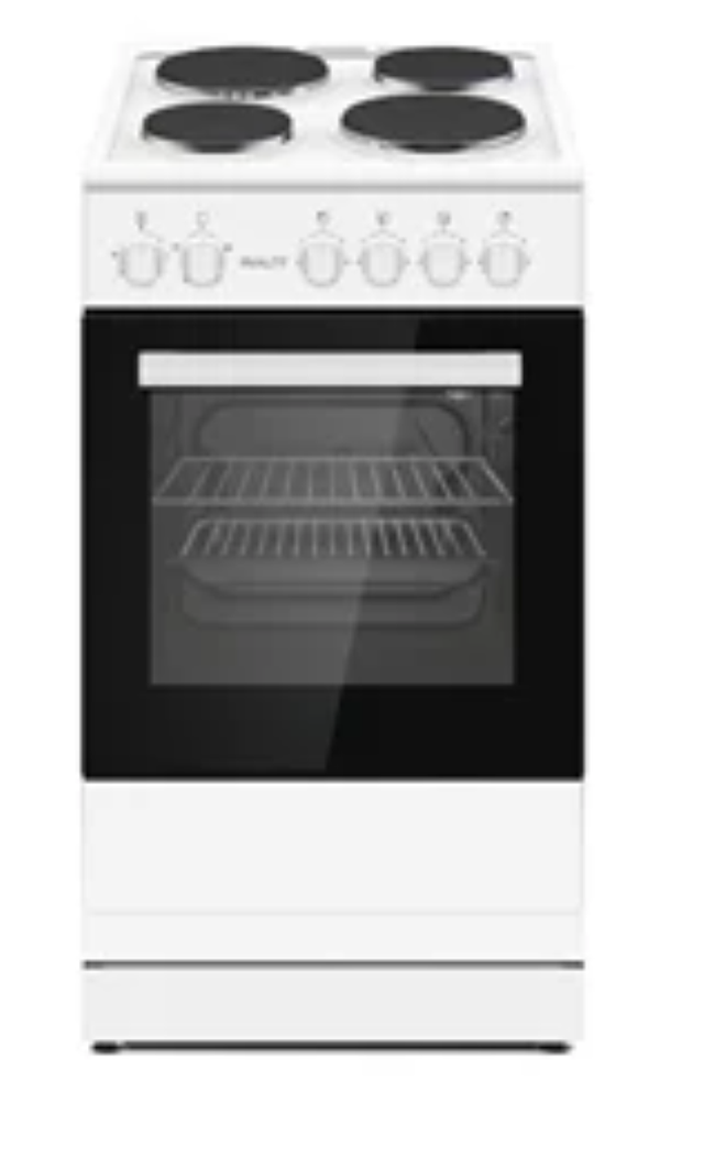 Inalto IN50SEW - White Freestanding 50cm Electric Cooker - 48L Capacity -