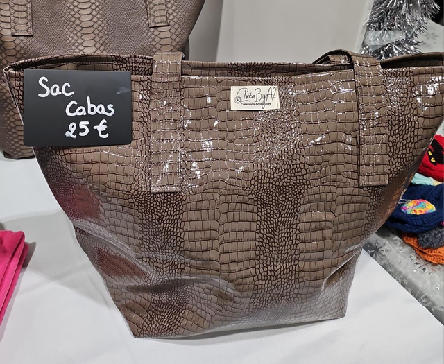 Sac cabas marron glacé 