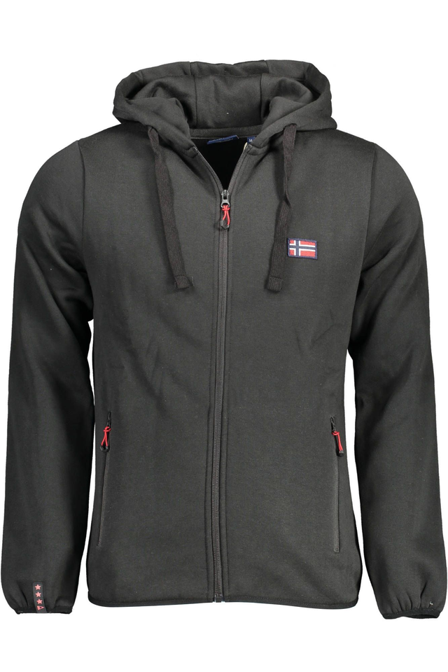 NORWAY 1963 FELPA CON ZIP UOMO NERO