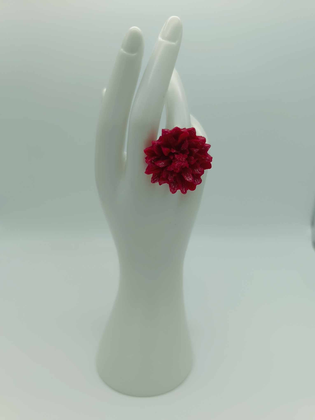 Bague en porcelaine froide Dahlia 