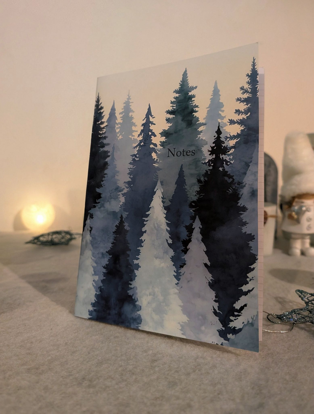 Nouveau - Cahier "sapins des neiges"