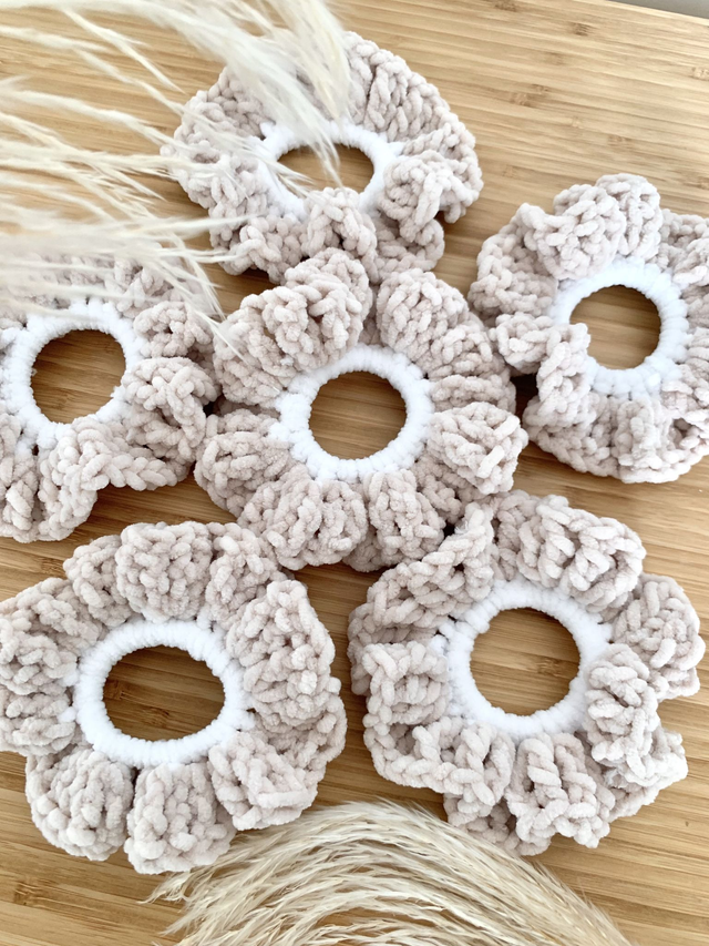 XL Velour Hair Scrunchies