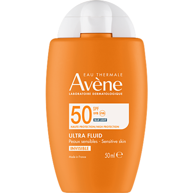 Eau Thermale Avène - Solaires - Ultra Fluid SPF50 UVB/UVA Lumière Bleue 50ml