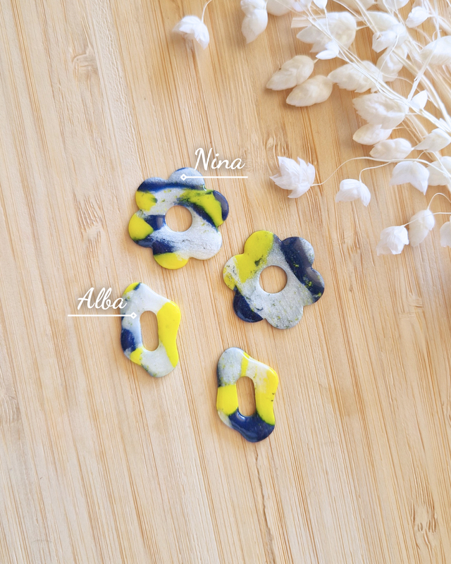 Bleu, jaune et blanc - Pampilles 