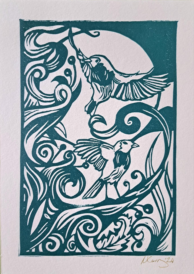 Handmade print with Robin&#039;s 