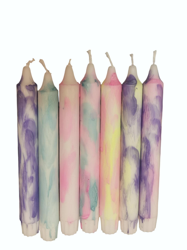 Kerze mehrfarbig