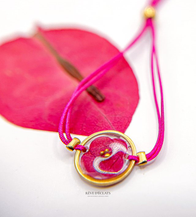 Bracelet - Fleur de bougainvillier 