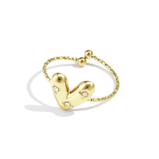 Sparkle heart ring 