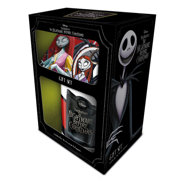 Nightmare Before Christmas: Jack &amp; Sally Gift Set Mug, Coaster &amp; Keychain