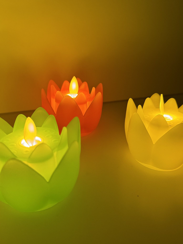 LED Lotus-Shaped Electric Candles – Traditional Festival Décor for Home 