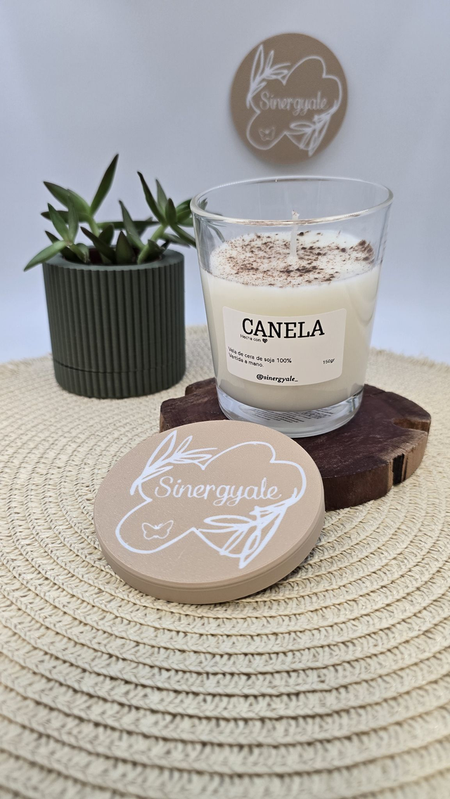 Vela en cristal - Canela