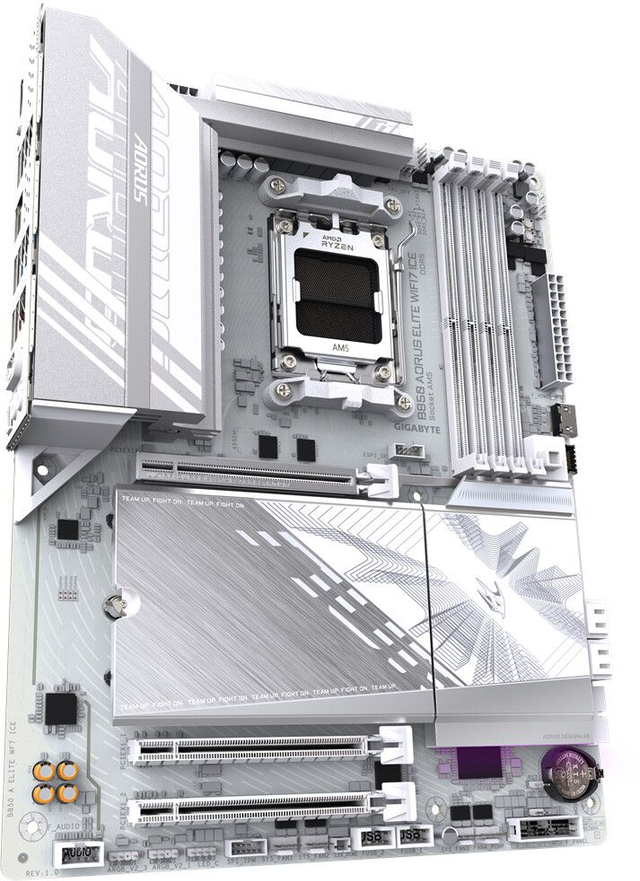 02.2.0104 – Scheda Madre Gigabyte B850 AORUS ELITE WIFI7 ICE – ATX mid‑range bianca con WiFi 7 per Ryzen 7000/8000/9000