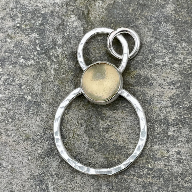 Citrine Serenity Circle Necklace 