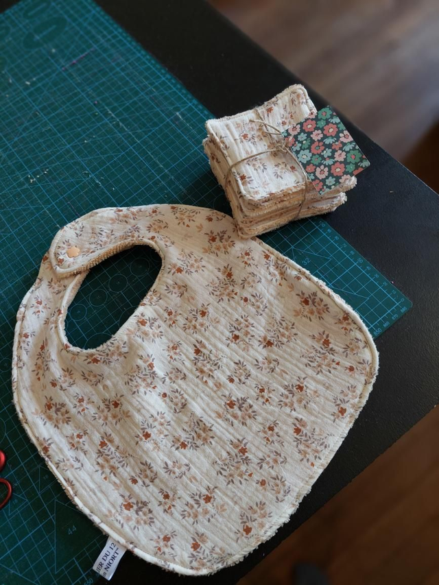 8 Lingettes 10cm x 10cm eponge de bambou et coton