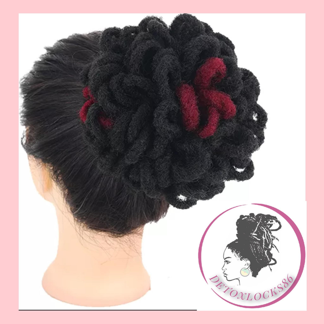 Postiche Synthétique Locks Noir/Bordeaux 