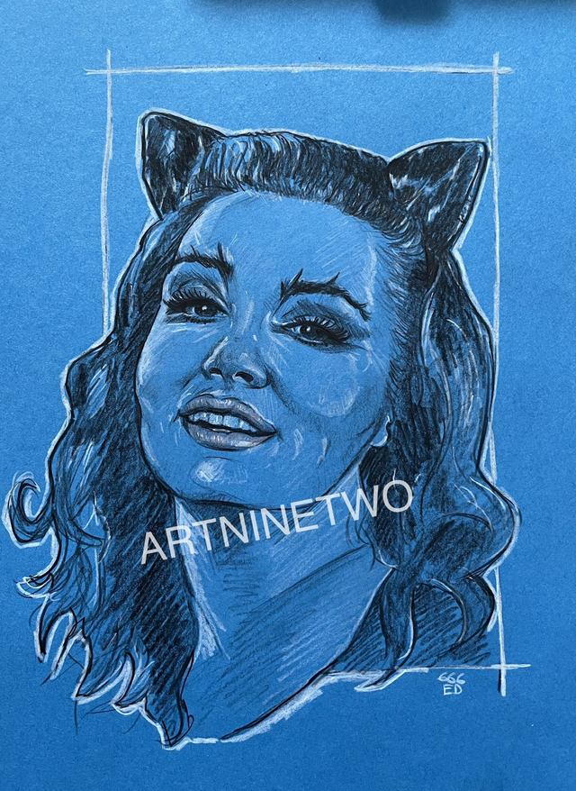 Classic Villains #4 - Catwoman - A4 Original Sketch
