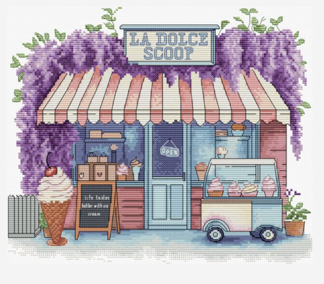 Cross Stitch Kit Luca-S - Ice Cream Scoop