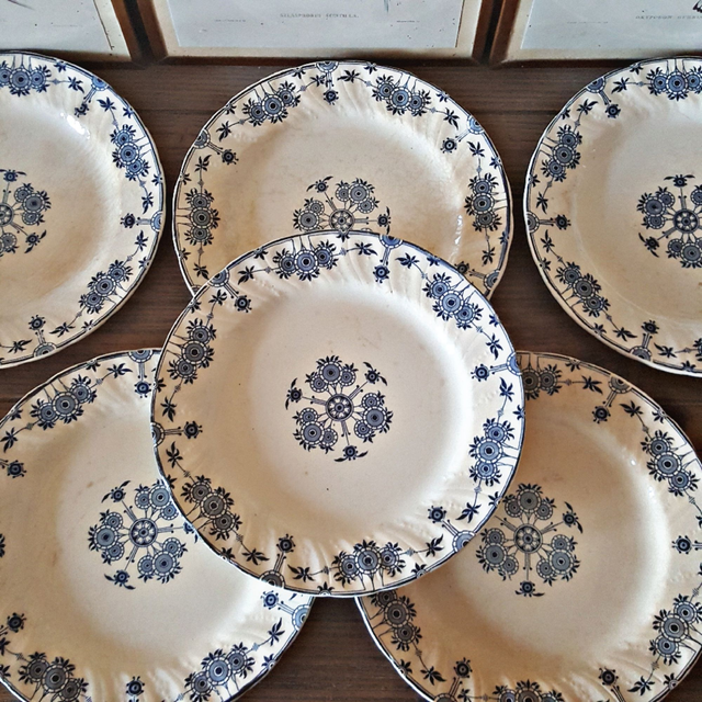X Assiettes plates terre de fer Gien Copenhague