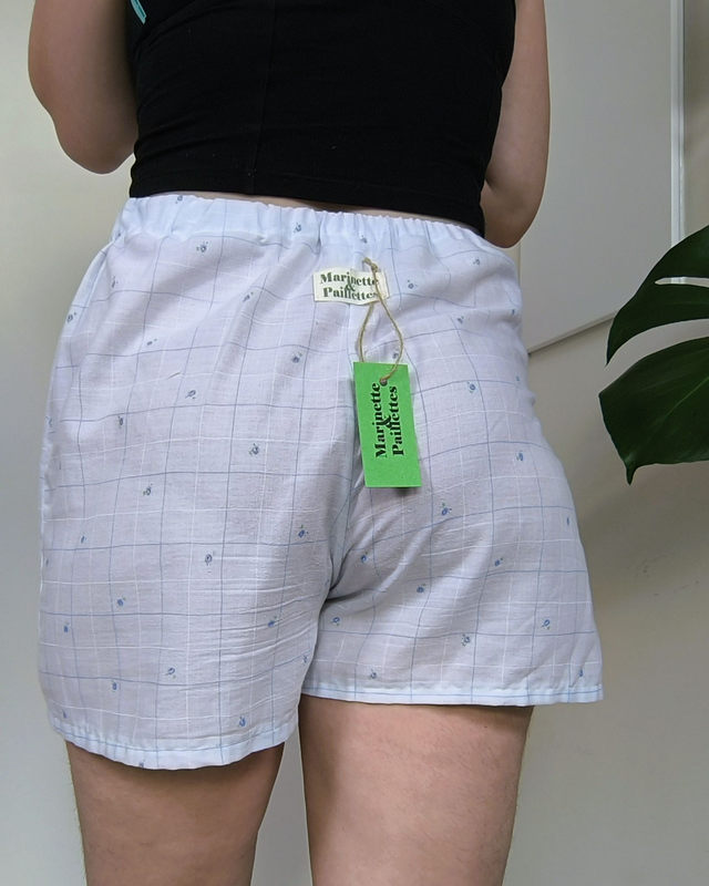 Short upcyclé bleu - Taille 1