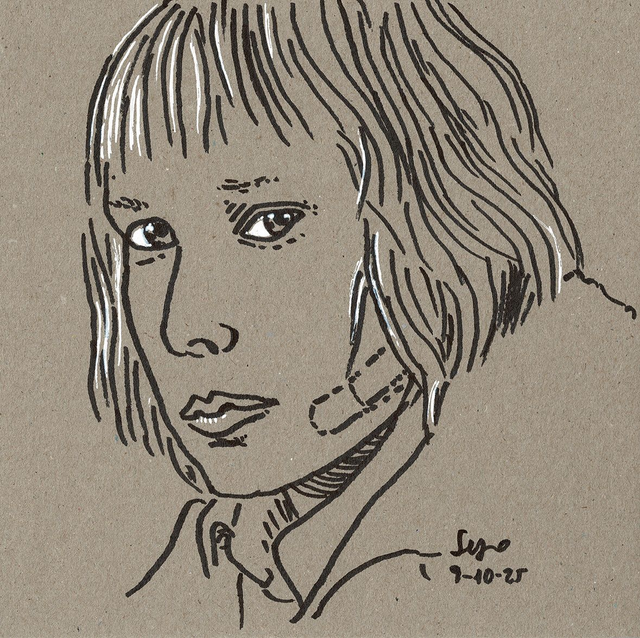 Dibujo: Retrato de Kåre Hedebrant (Déjame entrar)