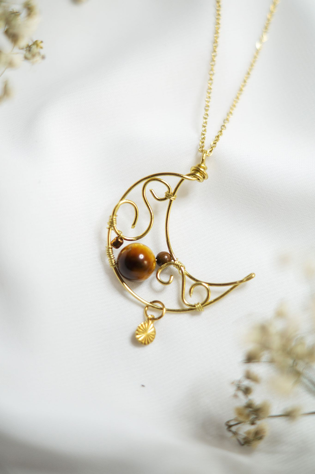 Collier Moon • en pierres naturelles | version spirales