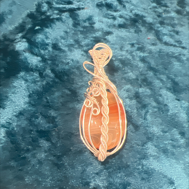 Wire wrapped Pendant rcarnelian