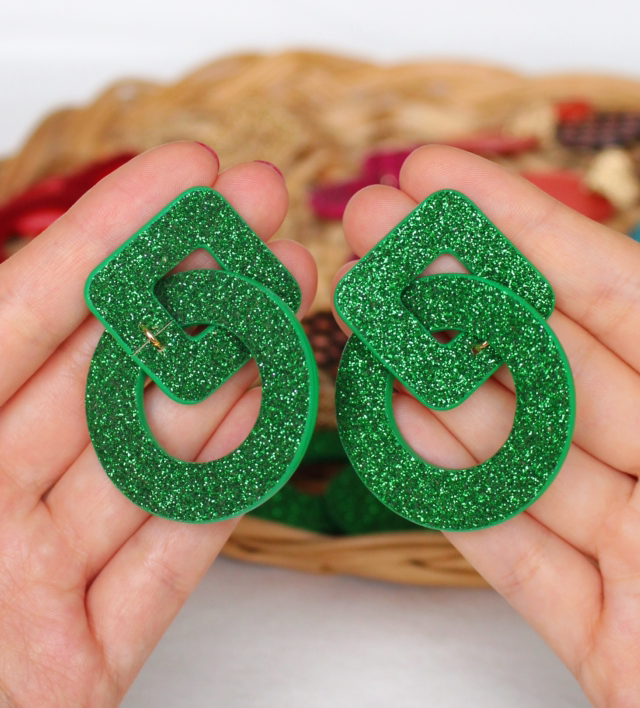 Alix • vert pailleté