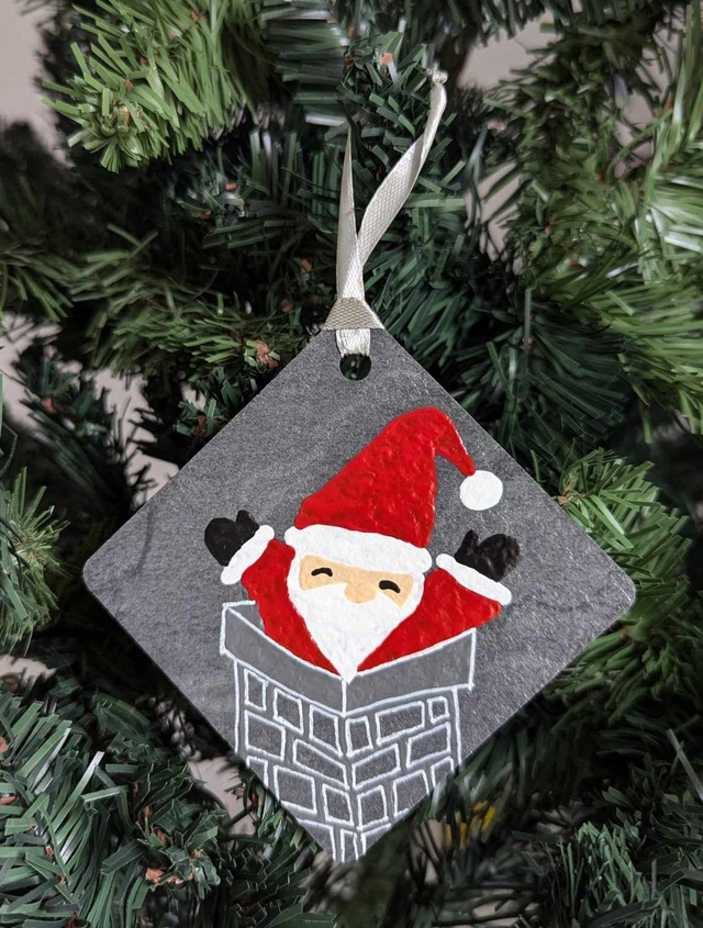 Père Noël dans la cheminée