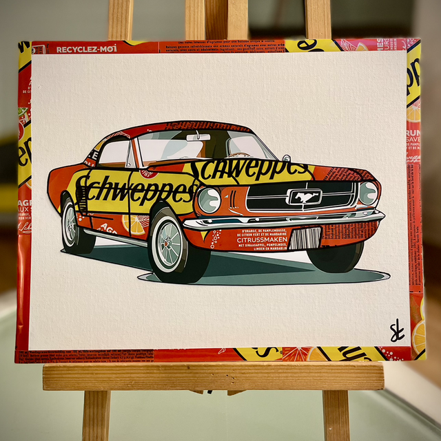 Tableau mustang vintage 