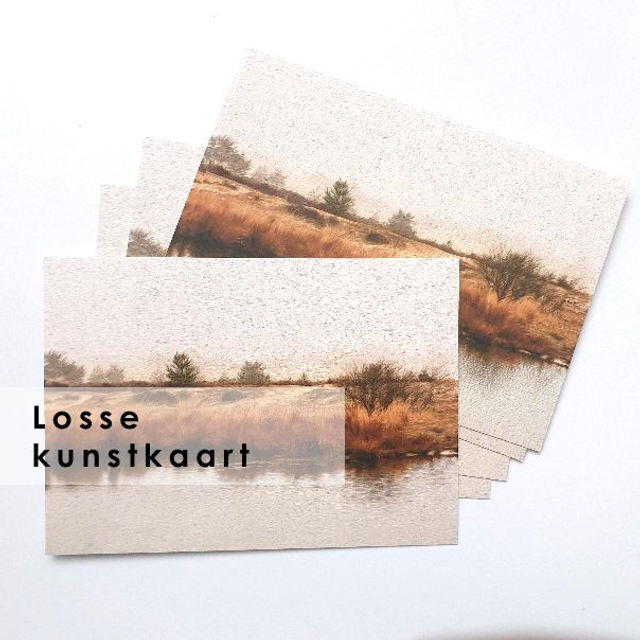 Losse postkaart Zachte streken - liggend (zonder envelop)