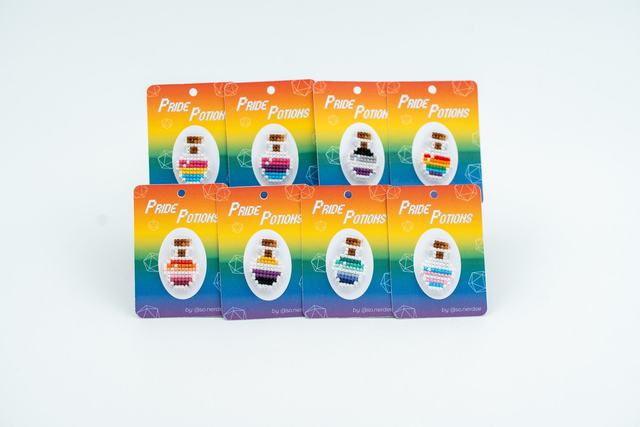 Ace Potion – Cross-Stitch Pin