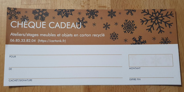 Chèque Cadeau 3h00