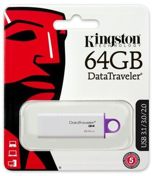 Kingston DataTraveler G4 64GB USB 3.0 Flash Drive