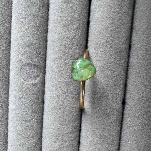 Green firefly gold ring(glow in the dark)