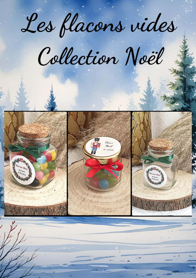 Flacon vide personnalisé Noël