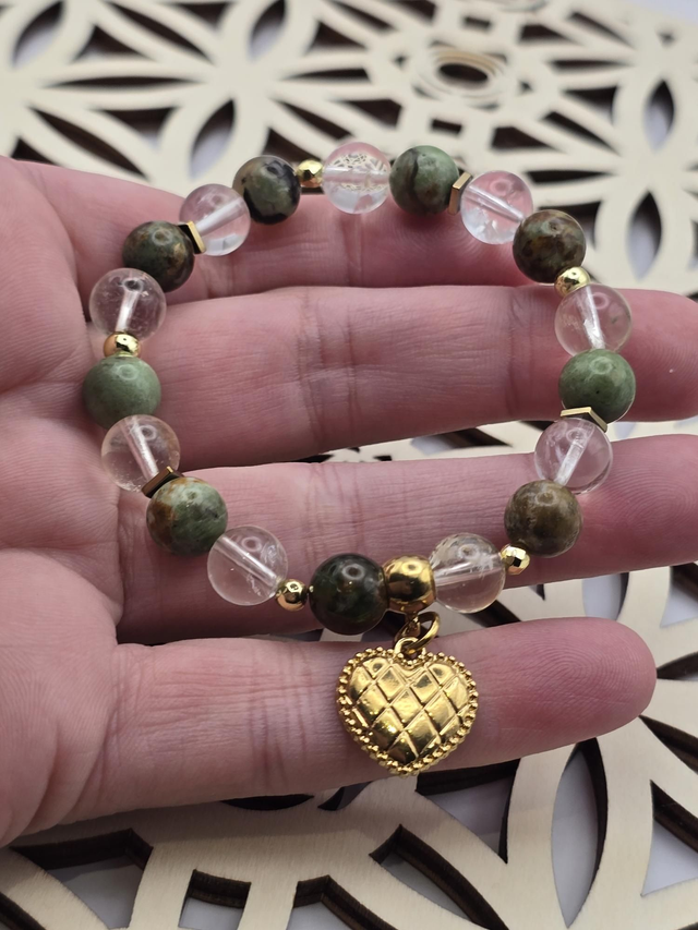 Bracelet Citrine et Opale verte 0,8 cm