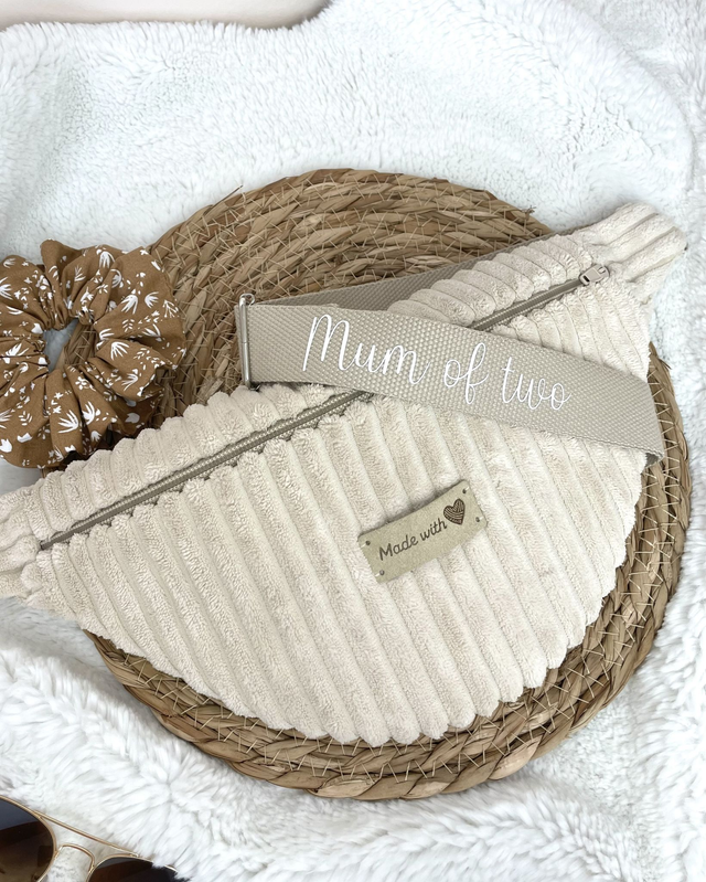 Sac Banane velours grosses côtes